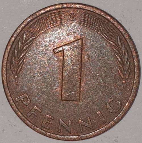 1981 G - 1 PFENNIG - ONE PFENNIG - GERMANY - FEDERAL REPUBLIC - (Copper Plated Steel)